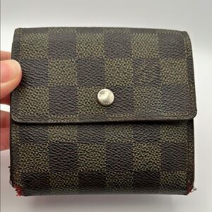 Louis Vuitton Damier Ebene snap wallet